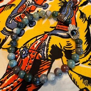 Evil eye and stones bracelet